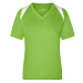 James & Nicholson Dámske bežecké tričko s krátkym rukávom JN396 - Limetkovo zelená / biela