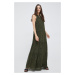 Šaty Lauren Ralph Lauren zelená farba, maxi, rovný strih