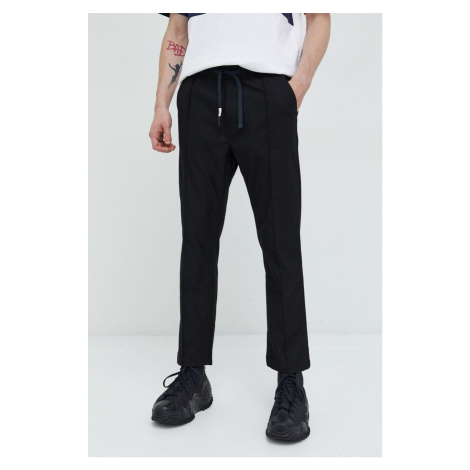 Nohavice Tommy Jeans pánske, čierna farba, rovné Tommy Hilfiger