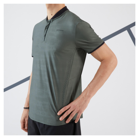 Pánske tenisové tričko Dry+ krátky rukáv zelené ARTENGO