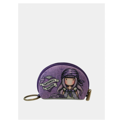 Fialová vzorovaná malá peňaženka Santoro