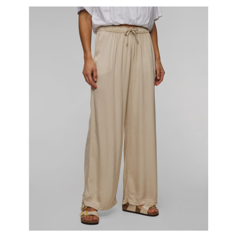 Dámske Béžové Viskózové Palazzo Nohavice Deha