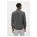 Trendyol Gray Men's Slim Fit Shirt Collar Color Block Shirt