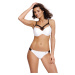 Biele bikiny s čiernymi pásikmi Electra Bianco M-542 (5)