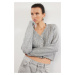 Trendyol Gray Crop Soft Texture Knit Cardigan