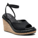 Calvin Klein Espadrilky Wedge Sandal 70 Mono Jacq HW0HW01961 Čierna