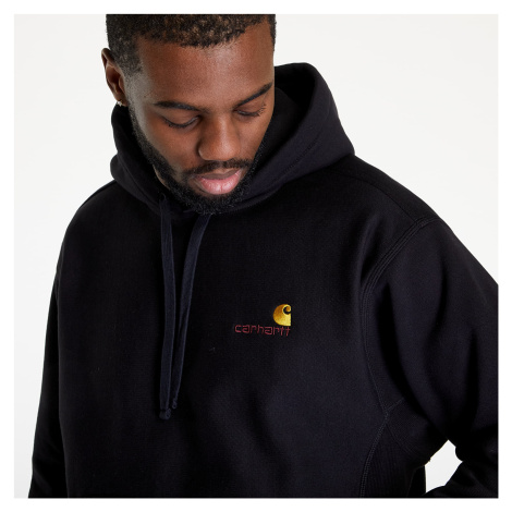 Mikina Carhartt WIP Hooded American Script Sweat Black