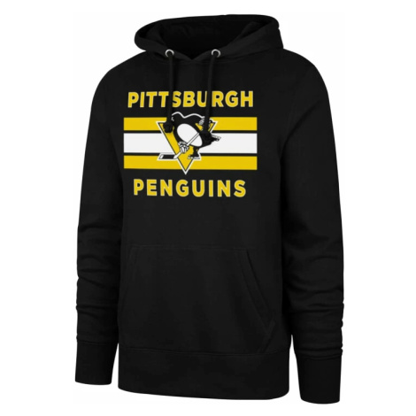 Men's Sweatshirt 47 Brand NHL Pittsburgh Penguins BURNSIDE Pullover Hood