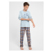 TARO Chlapčenské pyžamo Parker3089 zz31-sv.modrá