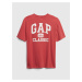 Červené chlapčenské tričko Teen organic logo Classic GAP
