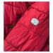 Asymetrická červená dámska zimná bunda (M-21113)