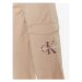 Calvin Klein Jeans Bavlnené nohavice J20J220263 Béžová Relaxed Fit