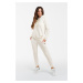 Women's long trousers - ecru