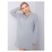 Plus Size Grey Cotton Dress