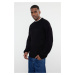 Trendyol Black Unisex Crew Neck Plain Knitwear Sweater