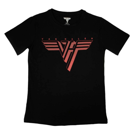 Van Halen tričko Classic Red Logo Čierna