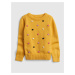 Dievčatá - Detský sveter s bodkami žltý