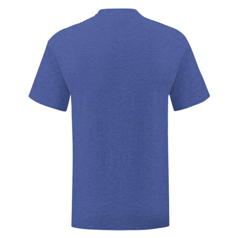 Blue Iconic Combed Cotton T-shirt with Fruit of the Loom Sleeve