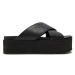 Calvin Klein Jeans Šľapky Flatform Cross Mg Uc YW0YW01349 Čierna