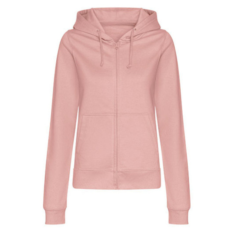 Just Hoods Dámska mikina na zips JH050F Dusty Pink