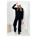 Cotton set Sweatshirt + Wide leg trousers black