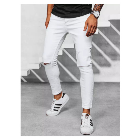 Biele pánske džínsy DStreet