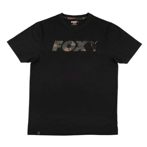 Fox tričko black camo chest print t-shirt