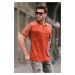 Madmext Tile Patterned Polo Neck Men's T-Shirt 6082