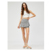 Koton Mini Shorts Skirt Frilly Patterned Cotton Blend