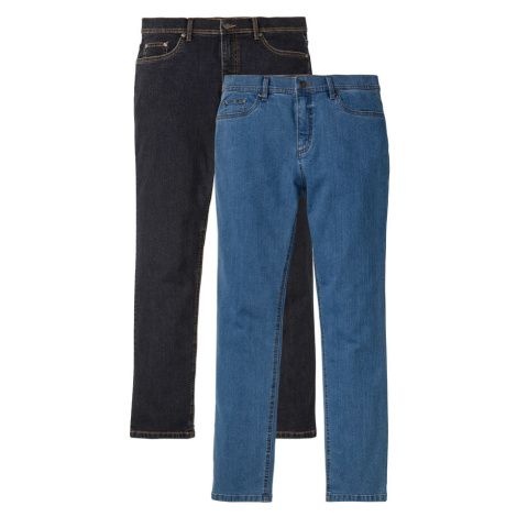 Strečové džínsy Regular Fit, rovné (2 ks) s recyklovaným polyesterom bonprix