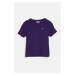 TRIČKO GANT SHIELD SLIM RIBBED T-SHIRT PANSY PURPLE