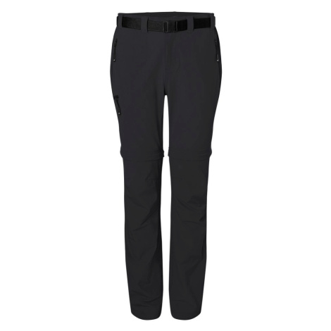 James & Nicholson Dámske outdoorové nohavice s odopínateľnými nohavicami JN1201 - Čierna