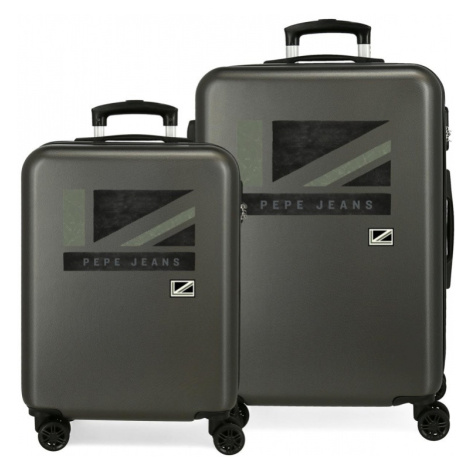 Sada luxusných ABS cestovných kufrov 65cm/55cm PEPE JEANS® AIDAN Antracita, 6461422