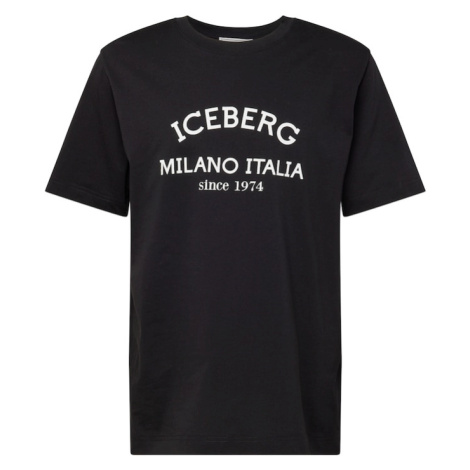 ICEBERG Tričko  čierna / biela