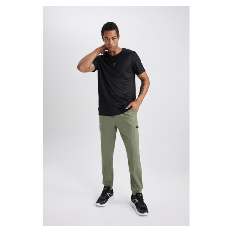 DEFACTO Fit Standard Fit Cargo Pocket Elastic Waist Leg Woven Jogger Sweatpants