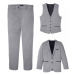 Oblek s recyklovaným polyesterom (3-dielny), sako, nohavice, vesta