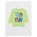 LC Waikiki Lcw Crew Neck Long Sleeve Nostalgic Monkey Printed Baby Boy Sweatshirt