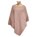 Lea Pink women's knitted poncho růžová