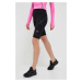 Bežecké šortky adidas by Stella McCartney TruePace čierna farba, s potlačou, vysoký pás