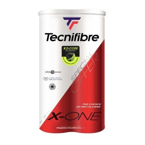 TECNIFIBRE X-ONE BIPACK 2 x 4 PCS Duo balenie tenisových loptičiek, žltá, veľkosť
