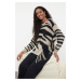 Trendyol Mink Soft Texture Zebra Patterned Knitwear Sweater