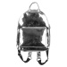 Midi Metallic Backpack Silver