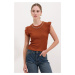 Bigdart 0430 Knitted Blouse - Tan