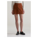 SUKŇA GANT SUEDE LEATHER SKIRT CACAO