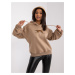 Beige women's sweatshirt made of cotton Peggy