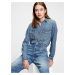 GAP Košeľa denim western Modrá