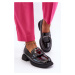 Women's patent leather loafers Black Fidodia