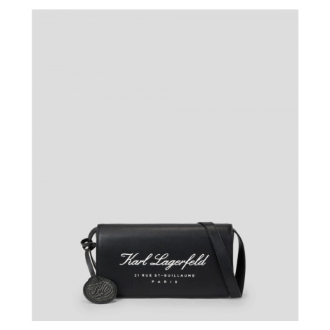 Kabelka Karl Lagerfeld Hotel Karl Flap Shb Tech Leath Čierna