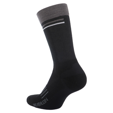 Cyklistické zimné ponožky 900 čierno-sivé