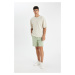 DEFACTO Regular Fit Basic Plain Bermuda Shorts with Pockets